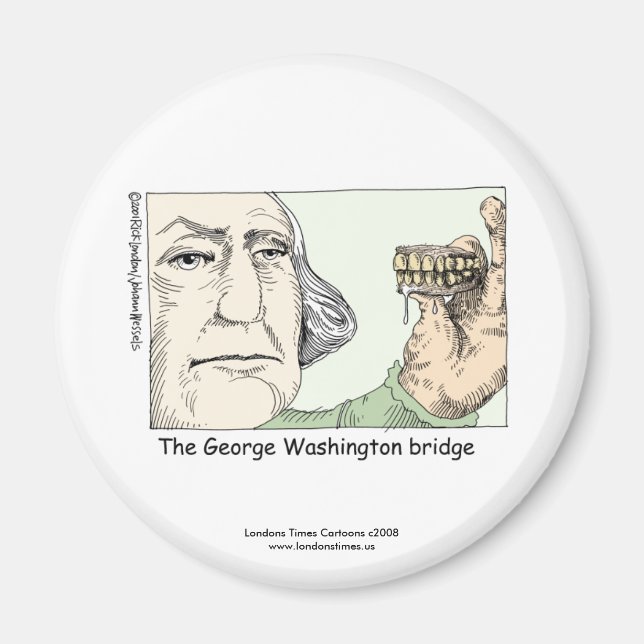 George Washington Bridge Rolig Noveltetsmagnet Magnet (Framsidan)