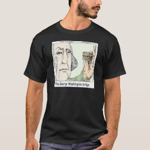George Washington Bridge & Tandprotes Roligt Prese T-shirt
