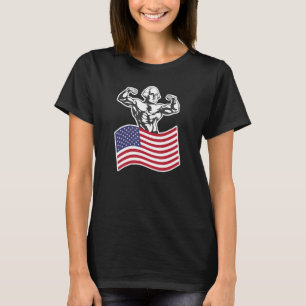 George Washington Buff American Flagga T Shirt