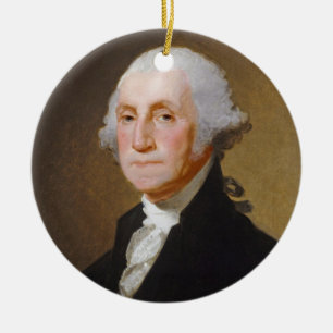George Washington c.1821 (olja på kanfas) Julgransprydnad Keramik