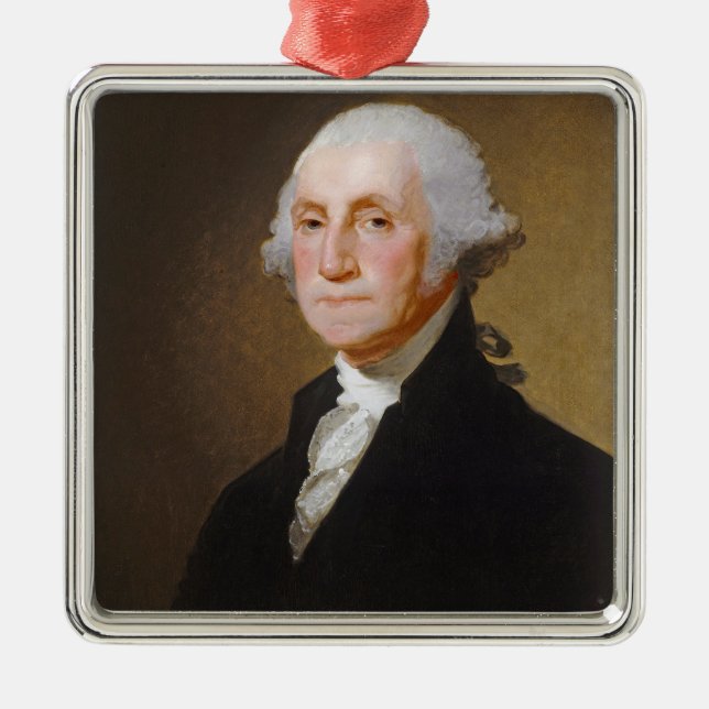 George Washington c.1821 (olja på kanfas) Julgransprydnad Metall (Framsidan)