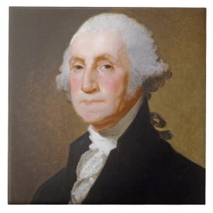 George Washington c.1821 (olja på kanfas) Kakelplatta