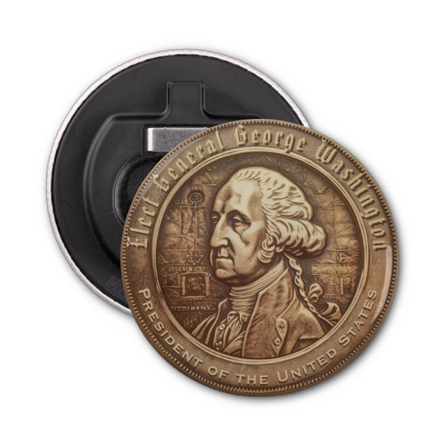 George Washington Campaign Button Flasköppnare (Framsidan)