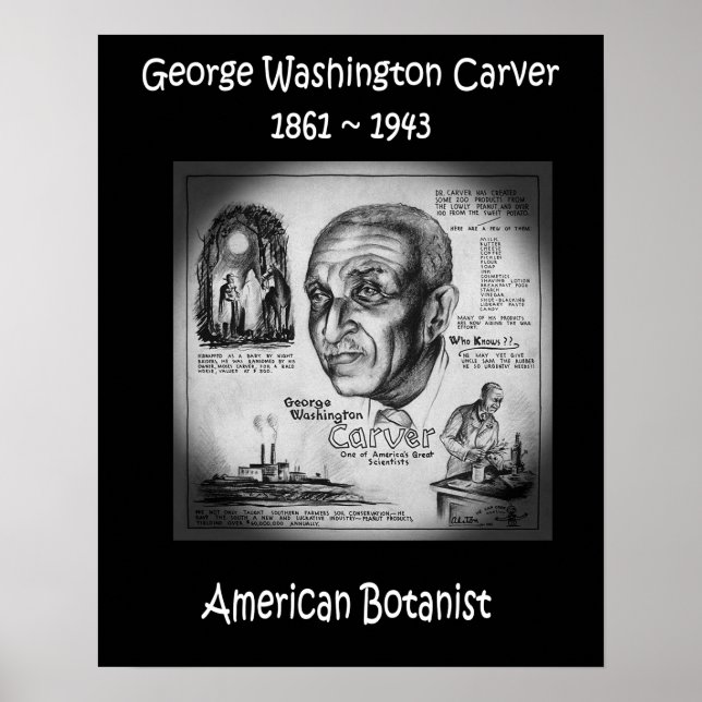 George Washington Carver ~ Botanist & Inventor ~ Poster (Framsidan)