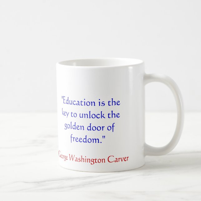 George Washington Carver citationsteckenmugg Kaffemugg (Höger)