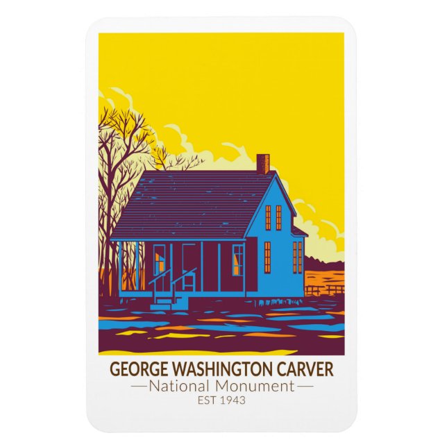 George Washington Carver National Monument Vintage Magnet (Vertikal)