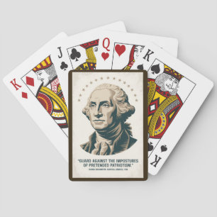 George Washington Citat Amerikansk President Konst Casinokort