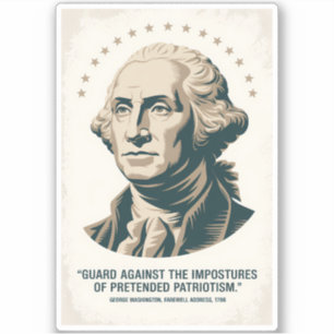 George Washington Citat Amerikansk President Konst Klistermärken