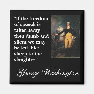 George Washington citationstecken"", om friheten Magnet