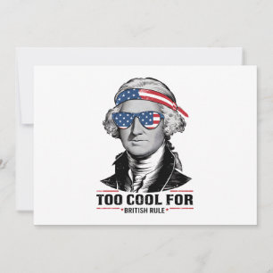 George Washington Cool För Brittiskt Styre 4:e Jul Inbjudningar
