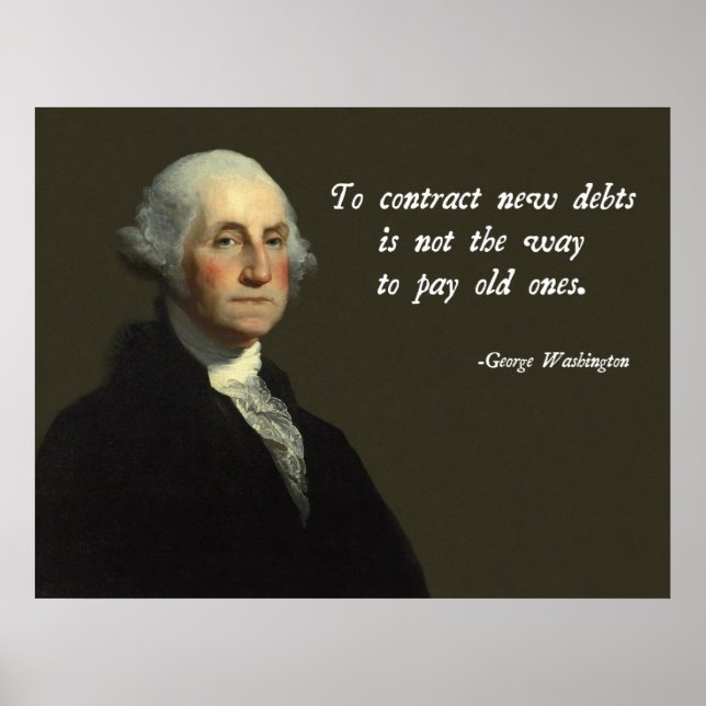 George Washington Debt Quote Poster (Framsidan)