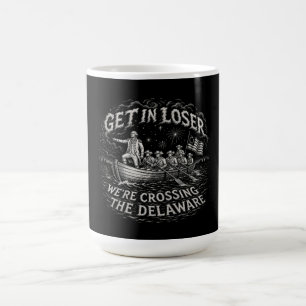 George Washington Delaware Meme Parodi Konst Kaffemugg
