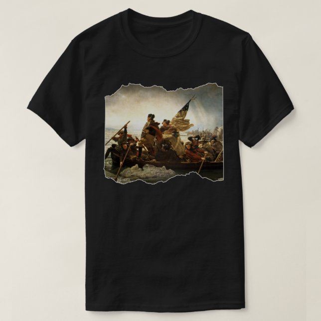George Washington Delawarefloden Revolutionary War T Shirt (Design framsida)