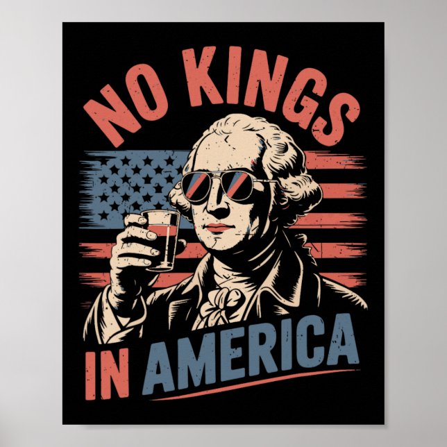 George Washington Drinking Funny No Kung America Poster (Framsidan)