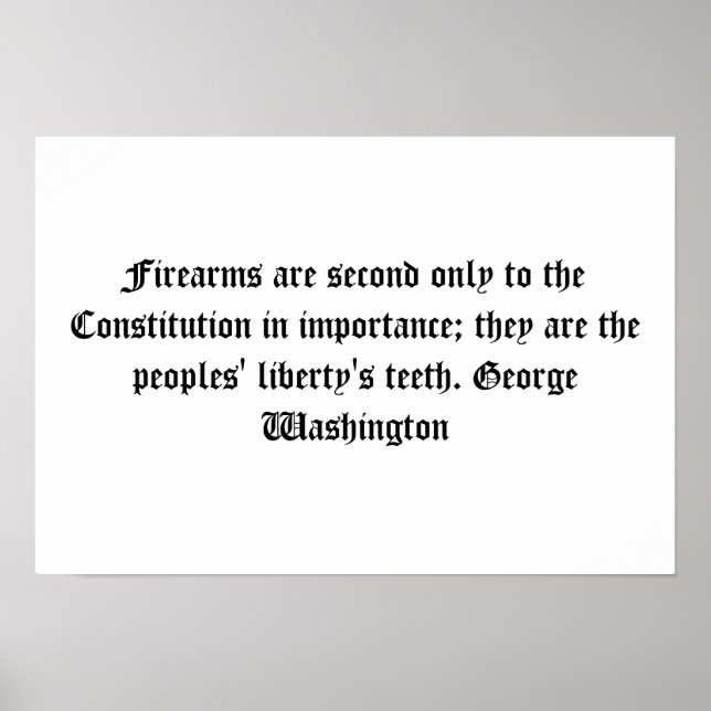 George Washington Firearms Quote Poster (Framsidan)