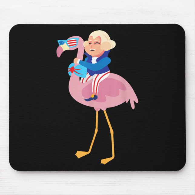 George Washington Flamingo 4:e juli amerikanska Fl Musmatta (Framsidan)