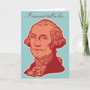 George Washington födelsedagkort Kort