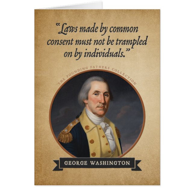 George Washington Founding fathers Birthday Card Hälsningskort (Framsidan)