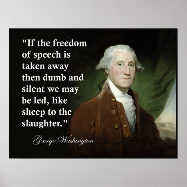 George Washington Freedom of Tal Quote Print Poster (Framsidan)