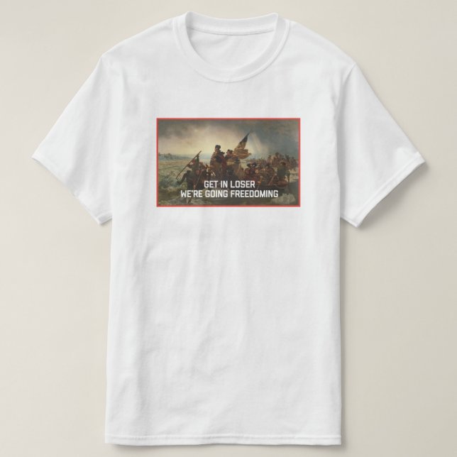 George Washington frihet/patriotisk T-tröja T-shirt (Design framsida)