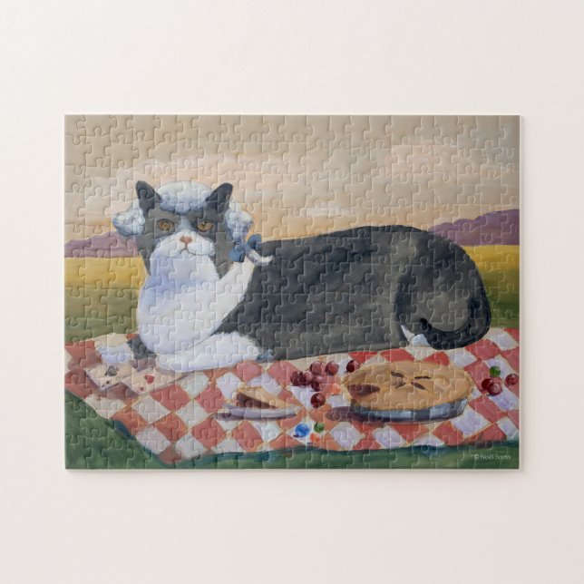 George Washington Funny Cat Pussel (Horisontell)