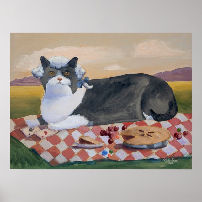 George Washington Funny Cat Wall Art Poster (Framsidan)