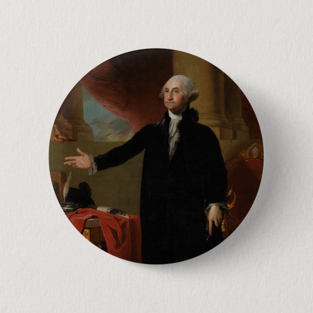 George Washington - Gilbert Stuart (1797) Knapp (Framsida)