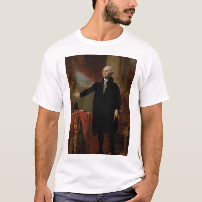 George Washington - Gilbert Stuart (1797) T Shirt (Framsida)