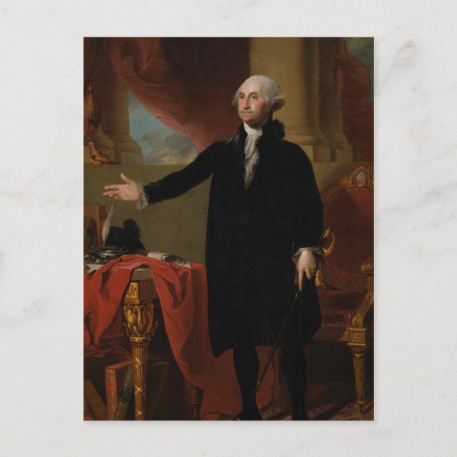 George Washington - Gilbert Stuart (1797) Vykort (Framsida)