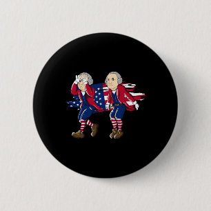 George Washington Griddy American Flagga 4:e juli Knapp