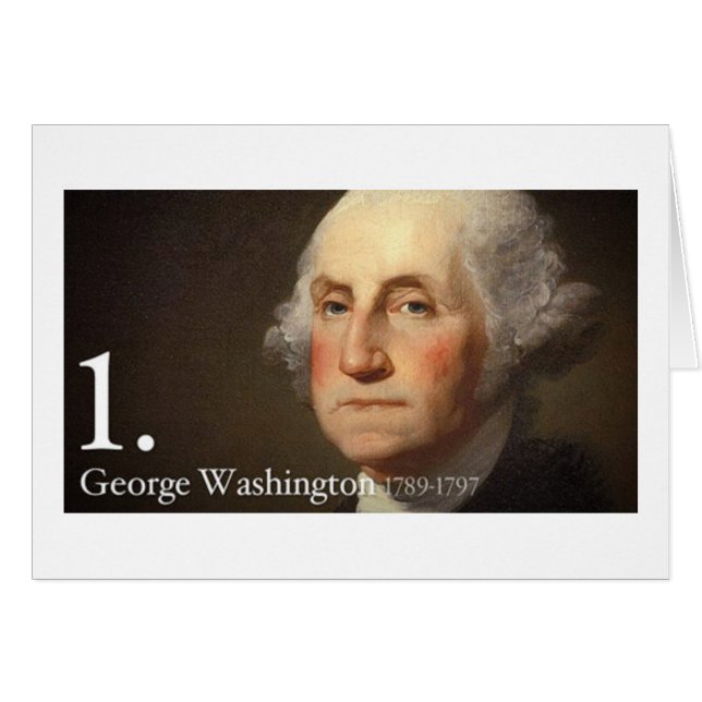 George Washington Hälsningskort (Framsidan Horizontal)