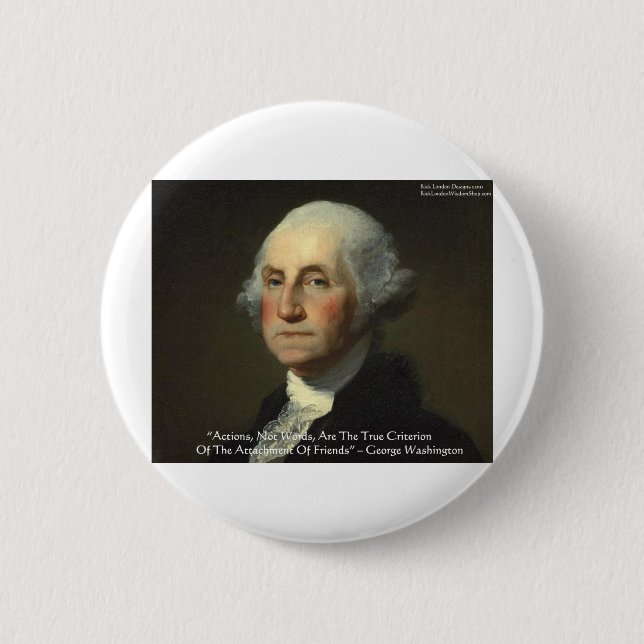 George Washington "Handlingar Inte Ord" Vishetspre Knapp (Framsida)