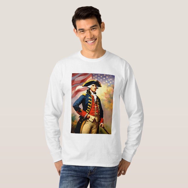 George Washington i krig attire T Shirt (Hel framsida)