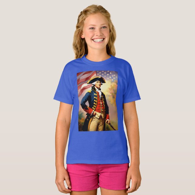 George Washington i krig attire T Shirt (Hel framsida)