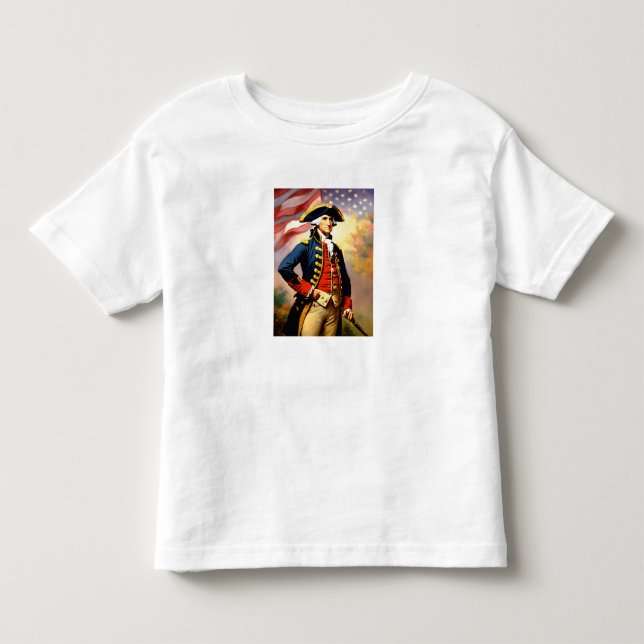 George Washington i krigsdräkt T Shirt (Framsida)