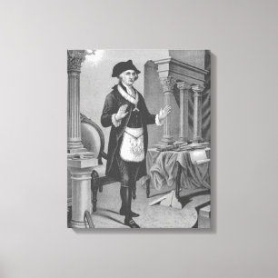 George Washington i Masonic Regelia Canvastryck