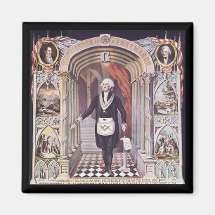 George Washington i Masonic Regelia Magnet