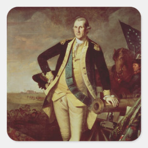 George Washington i Princeton, 1779 Fyrkantigt Klistermärke