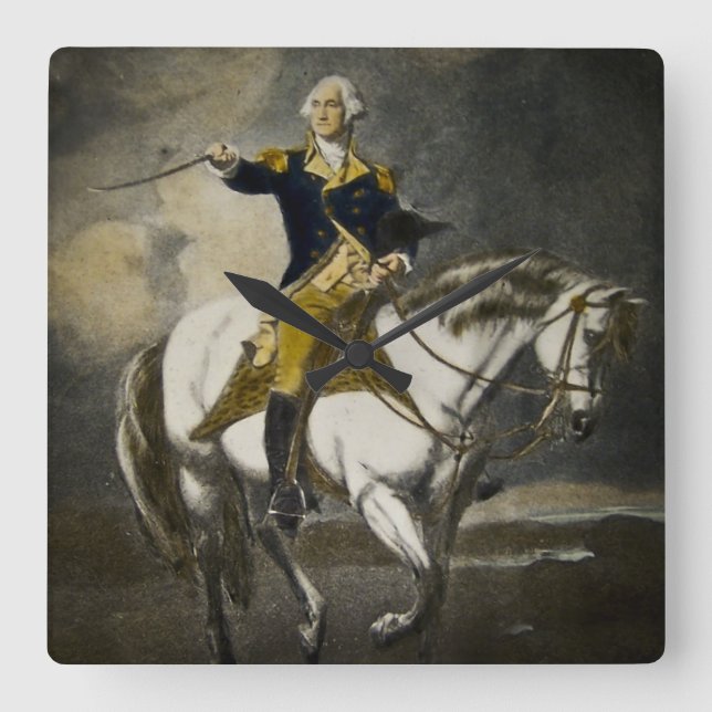 George Washington i Trenton Fyrkantig Klocka (Framsida)
