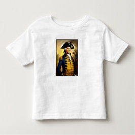 George washington in battlefield attire t shirt