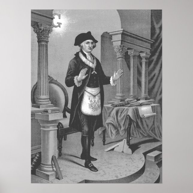 George Washington in Masonic Regelia 2 Poster (Framsidan)