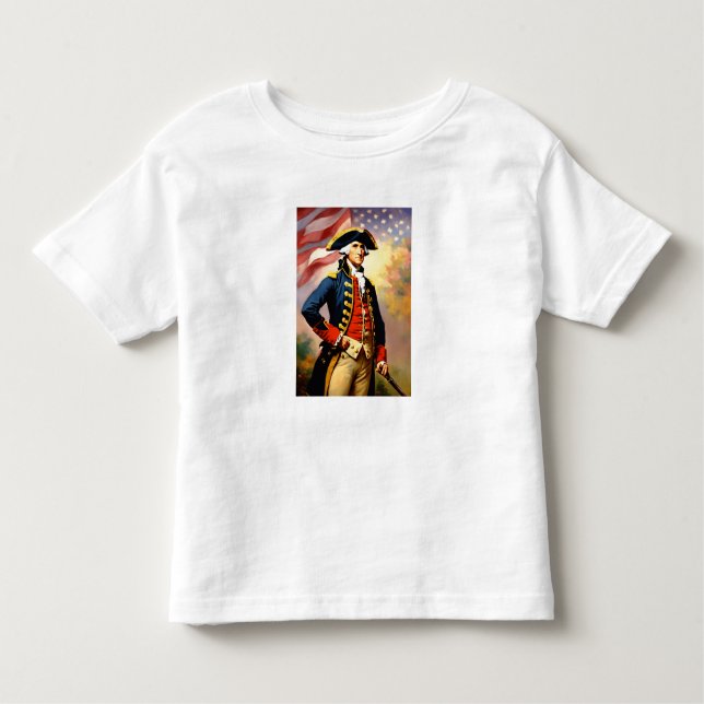 George Washington in war attire T Shirt (Framsida)