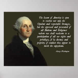 George Washington invandringcitationstecken Poster