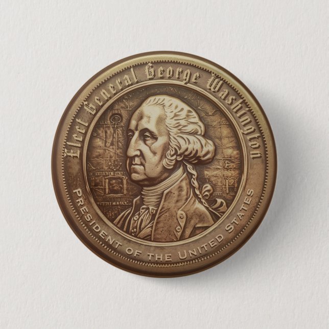 George Washington Kampanj Button Knapp (Framsida)