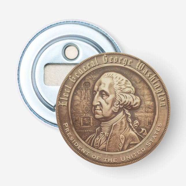 George Washington Kampanjknapp Flasköppnare (Framsidan)