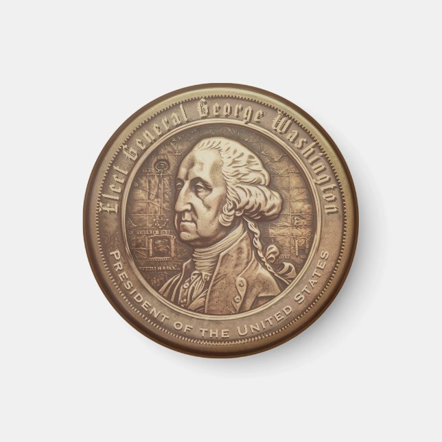 George Washington Kampanjknapp Magnet (Framsidan)
