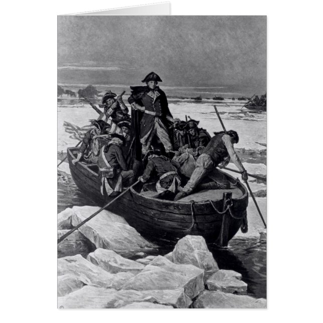George Washington korsar floden Delaware Hälsningskort (Framsidan)