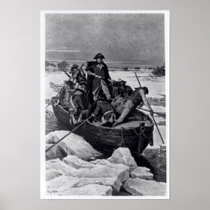 George Washington korsar floden Delaware Poster