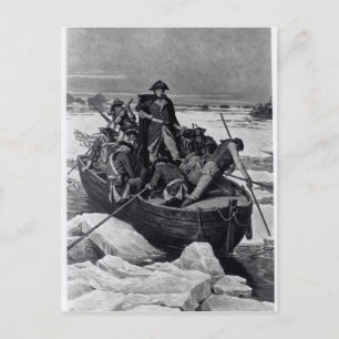 George Washington korsar floden Delaware Vykort