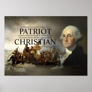 George Washington kristen patriot Poster